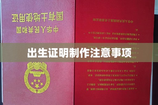 信丰出生证明制作注意事项