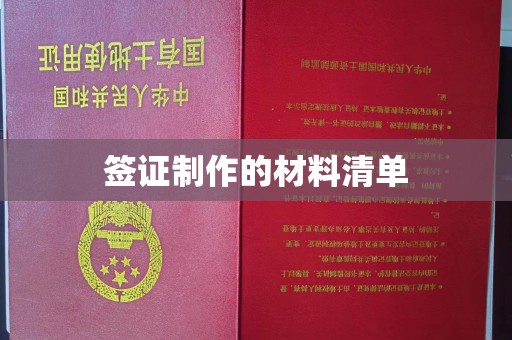 信丰签证制作的材料清单